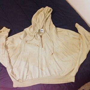 Hunter Green Crop top hoodie Pink Victoria Secret Women's